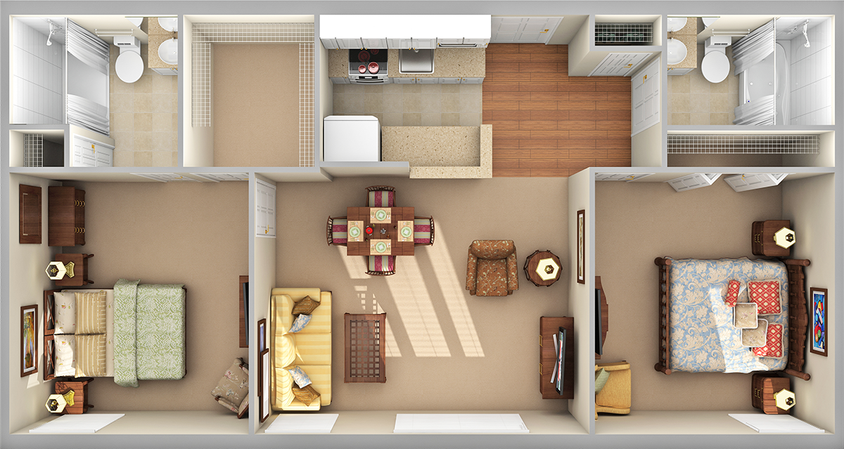 Blue Ridge Standard 3D Floor Plan