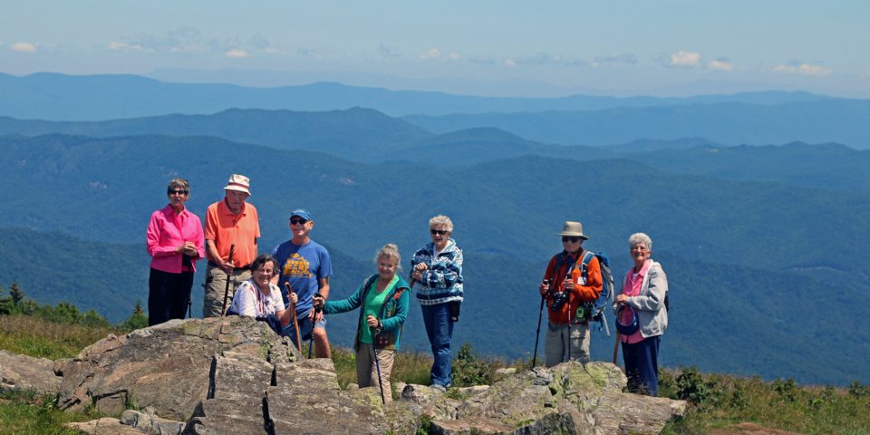 residents overlooking a western North Carolina mountain vista