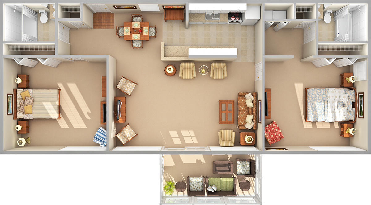 Woods 3D Floor Plan