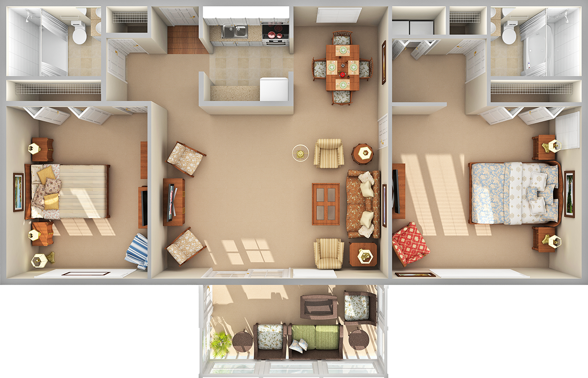 Woods 3D Floor Plan