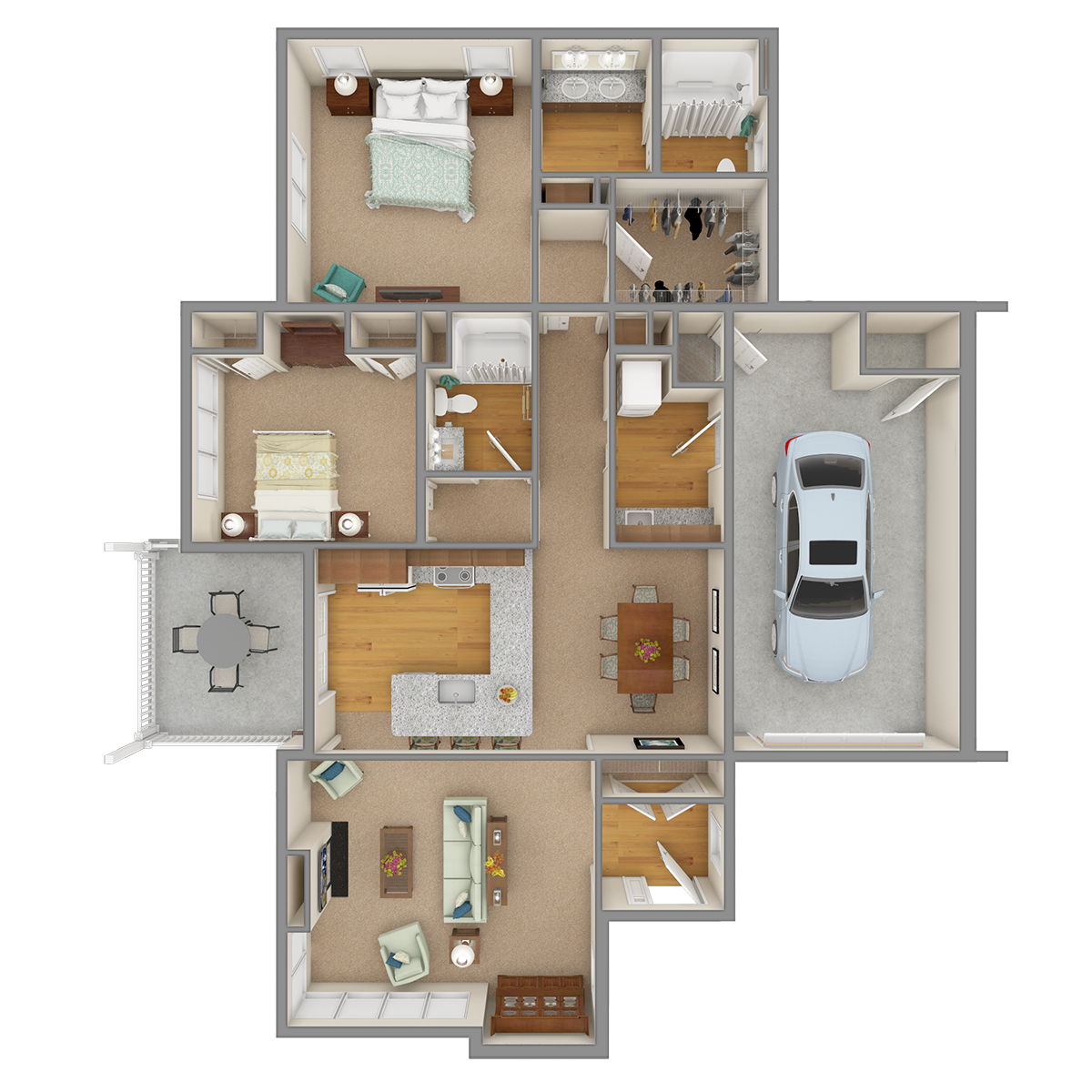 Clear Creek 3D Floor Plan