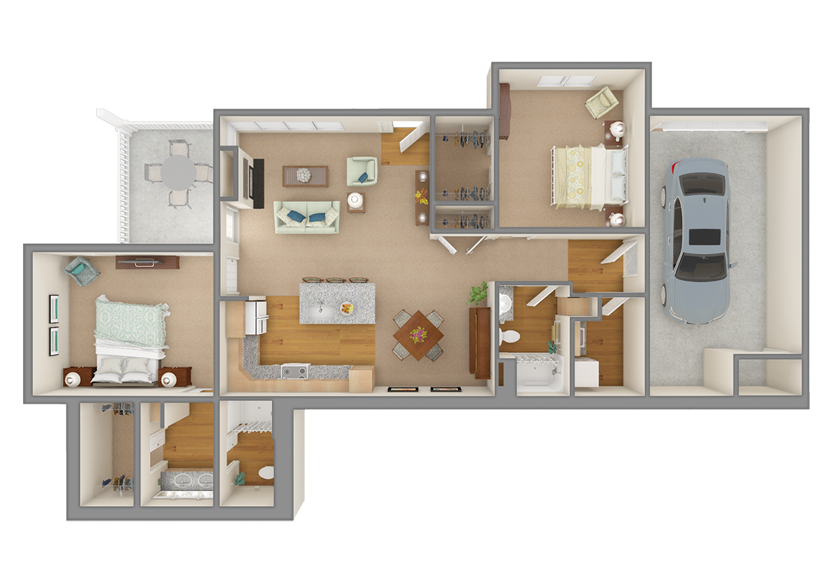 Clear Creek 3D Floor Plan