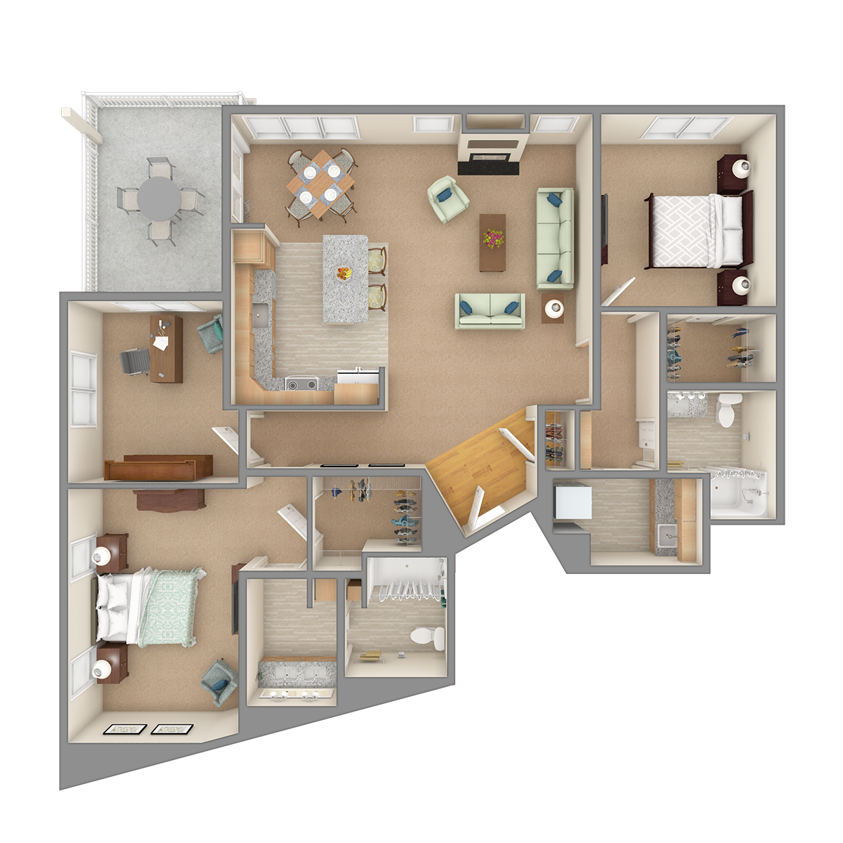 Smoky Mountain 3D Floor Plan